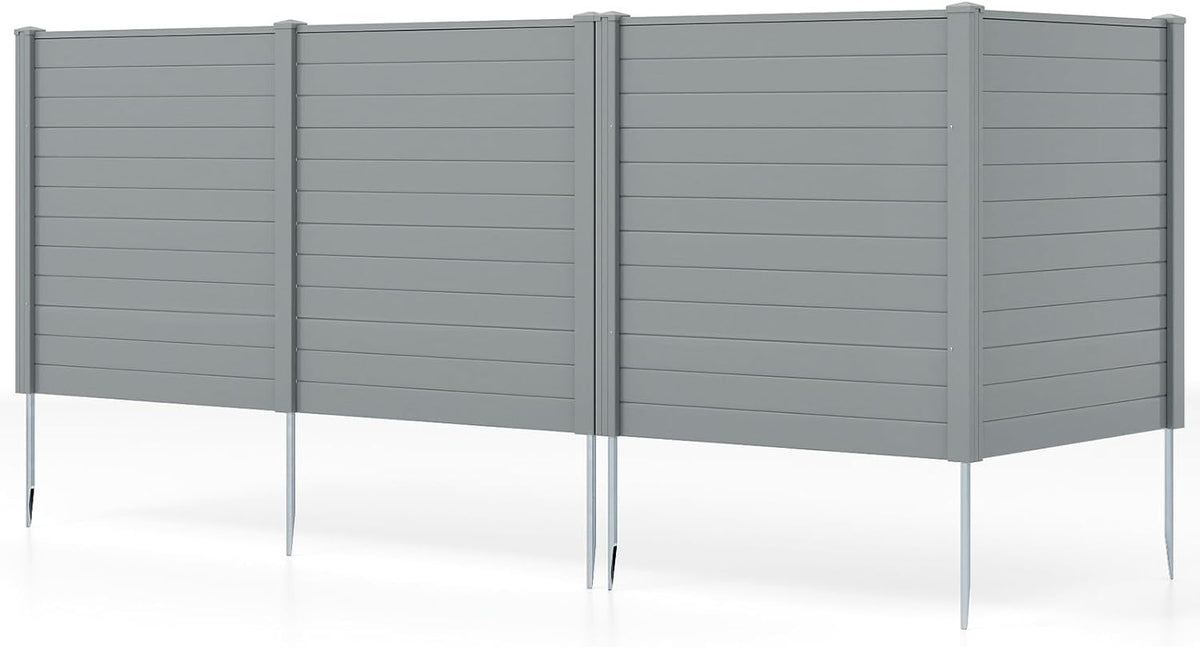 Lucktree Air Conditioner Fence 2/4 Panels - 48''W x 48''H Outdoor Privacy Screen with Upgraded Metal Stakes