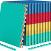 Lucktree Puzzle Exercise Mats | 0.5" Thick EVA Interlocking Foam Floor Tiles for Protective