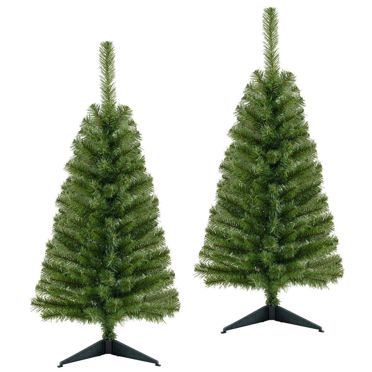 3FT Artificial Christmas Tree, Premium Mini Xmas Pine Tree with Stand Base Thicken Tips