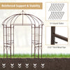 French Style Birdcage Garden Arbor, Heavy-Duty Metal Pergola Pavilion for Climbing Plants