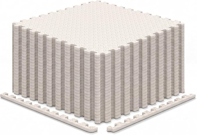 Lucktree 12/24/36/48 Tiles Exercise Flooring Mats with Border
