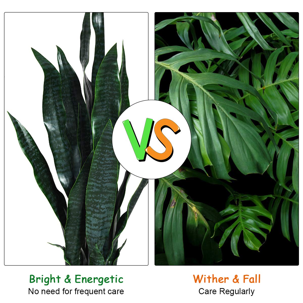 Artificial Snake Plant, 36" Fake Sansevieria - LucktreeUS