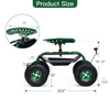 Lucktree Mobile Garden Workseat, Lawn Wagon Cart