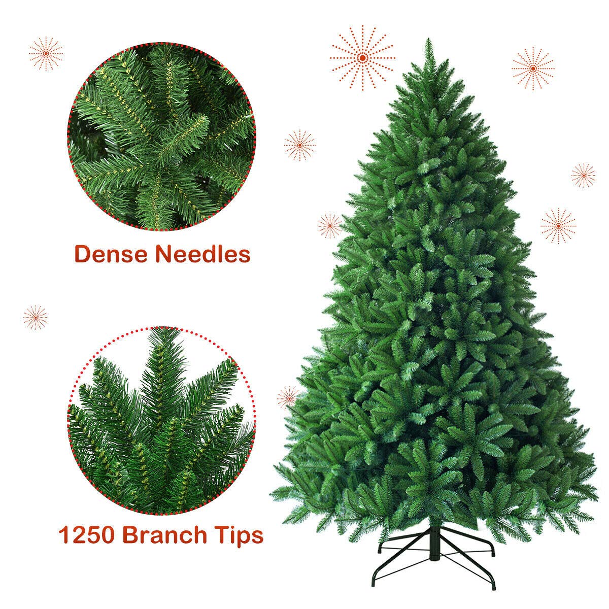 6ft Unlit Artificial Christmas Tree - LucktreeUS