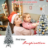 Lucktree Artificial Snow Flocked Christmas Tree, Slim Xmas Snowy Tree for Indoor and Outdoor Use - LucktreeUS