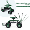 4-Wheel Garden Workseat with Storage Basket - Lucktree