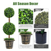 3 Ft /4 Ft Artificial Boxwood Topiary Tree, Fake Greenery Plants Ball Tree - LucktreeUS