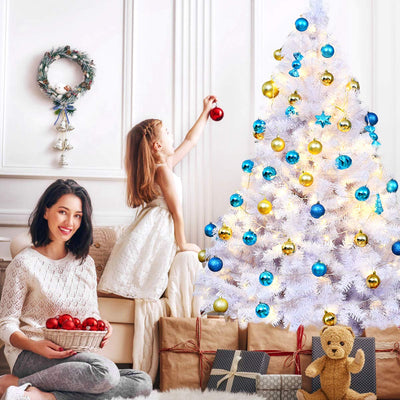 6ft /7.5ft/9ft White Artificial Christmas Tree - LucktreeUS