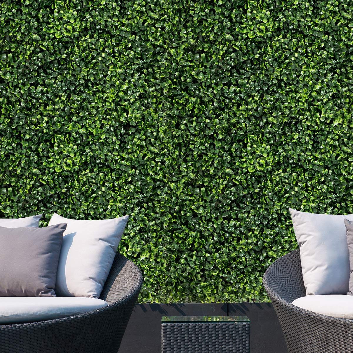Lucktree 12PCS 20x20inch Artificial Boxwood Panels Garden Privacy Fence Screen