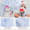 Lucktree Artificial Christmas Tree, Hinged Unlit Full Xmas Pine Tree, Quick Set-Up, for Indoor Home Office Holiday Decoration - LucktreeUS