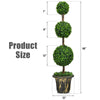 3 Ft /4 Ft Artificial Boxwood Topiary Tree, Fake Greenery Plants Ball Tree - LucktreeUS