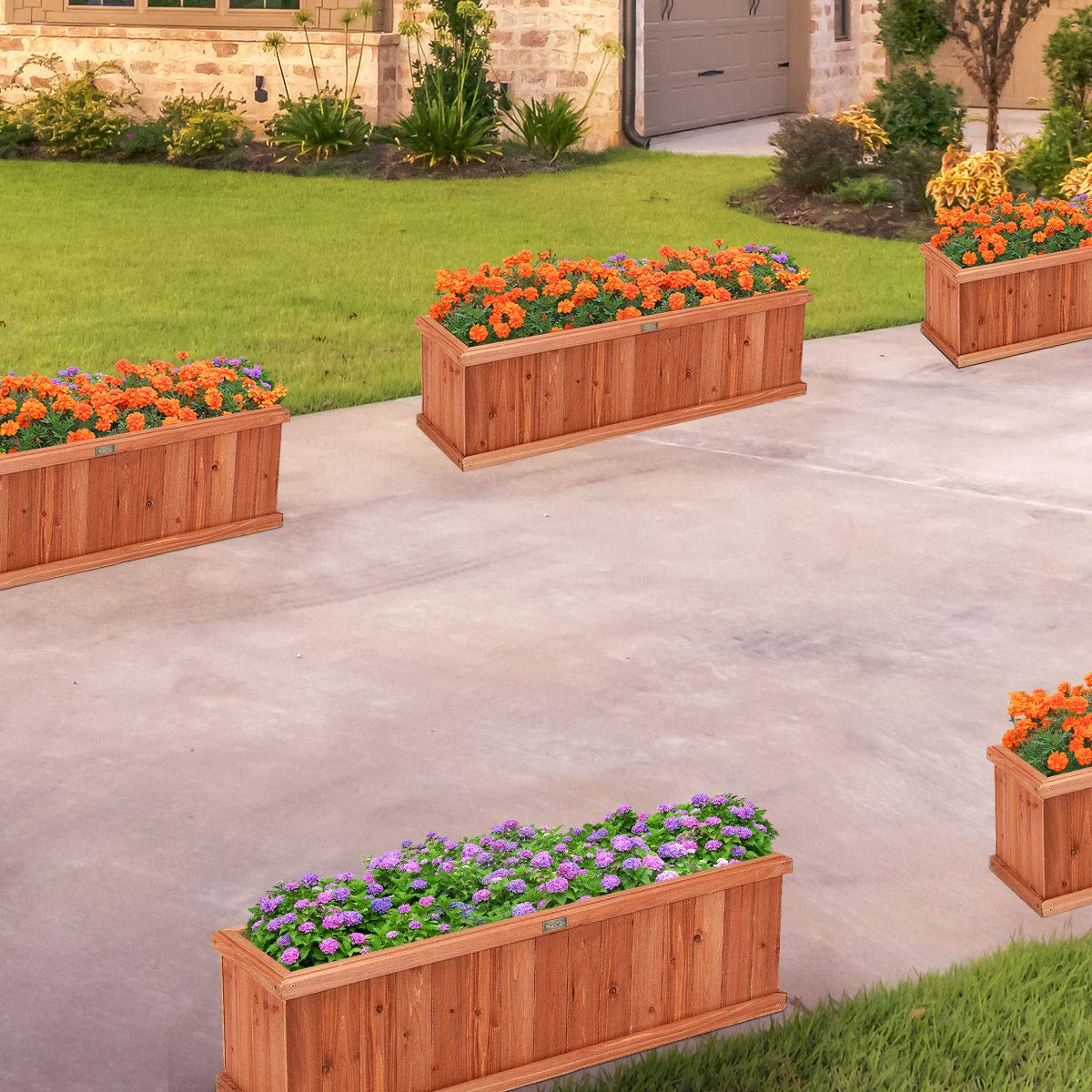Raised Garden Flower or Vegetable Planter - Lucktree