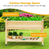 Raised Garden Bed on Wheels, 47.5" L X 23.5" W X 33" H