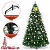 9ft Artificial Douglas Christmas Tree, Unlit Hinged Pine Tree, with 3594 Branch Tips and Solid Metal Stand - LucktreeUS