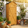 Outdoor Storage Shed, 70" Vertical Garden Shed Cabinet, Gray