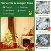 4.5 FT Pre-Lit Christmas Tree Snow Flocked, Artificial Christmas Tree with 757 Branch Tips