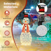 3.6 FT Lighted Christmas Snowman, Outdoor Xmas Holiday Decoration with 80 Warm LED Lights