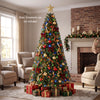 7/6/8 FT Pre-Lit Artificial Christmas Tree, Artificial Xmas Tree