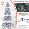 6/7.5/9/4.5 FT Snow-Flocked Christmas Tree, Pre-lit Xmas Tree w/ 250/450/550/150 Warm White LED Lights & 600/1010/1498/295 Branch Tips