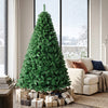 5/6/7/8 FT Artificial Christmas Tree, Unlit Full Xmas Pine Tree with 350/650/950/1138 Branch Tips & Folding Metal Stand