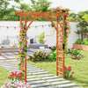 Outdoor Wood Arbor Arch, Natural Solid Wood Garden Arch Arbor Trellis for Climbing Plants
