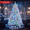 7.5/6 FT Prelit Artificial Christmas Tree, Smart RGB & Warm White LED Lights