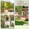 84.5" Wooden Garden Arch, Archway Arbor Trellis for Climbing Roses, Vines and Vegetables