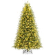 7.5FT Prelit Artificial Christmas Tree, Hinged Xmas Tree with 1449 Branch Tips