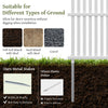 Outdoor Air Conditioner Fence, 113 x 114 cm Vinyl Privacy Screen with Metal Ground Stakes