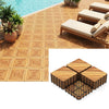Lucktree 12" x 12" Interlocking Acacia Wood Deck Tiles