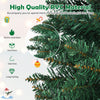 5/6/7/8/9 FT Slim Pencil Artificial Christmas Tree, Unlit Green Xmas Tree with Lush PVC Branch Tips