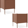 Lucktree Air Conditioner Fence 2/4 Panels - 48''W x 36''H Outdoor Privacy Screen Trash Can Enclosure with 3 Stakes