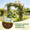 <p>Garden Arbor, 215cm Arch Trellis w/Extended Roof for Climbing Plants Roses Vines