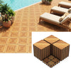 Lucktree 12" x 12" Interlocking Acacia Wood Deck Tiles