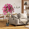 53" Artificial Bougainvillea Tree, Faux Silk Flower Plant in Pot with 576 Flowers & 288 Leaves