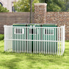 Outdoor Air Conditioner Fence, 113 x 114 cm Vinyl Privacy Screen with Metal Ground Stakes