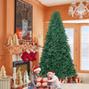 LuckTree Hinged Christmas Tree PVC Artificial Tree Home Holiday Décor w/Metal Stand (7.5 FT)