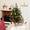 2FT Pre-Lit Artificial Mini Christmas Tree, Small Tabletop Xmas Fir Tree with 234 Branch Tips