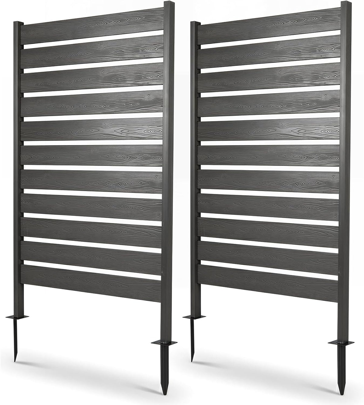 Lucktree 37" W x 61" H Outdoor Privacy Fence Screen with Ground Stakes & Base Feet (1/2)