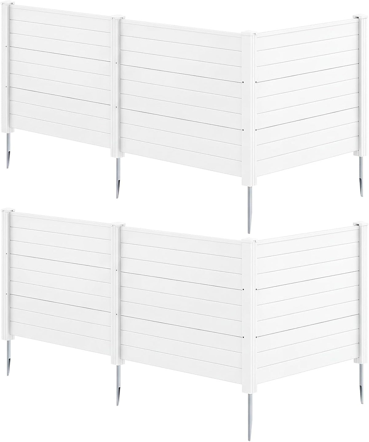 Lucktree No-Dig Air Conditioner Fence with Metal Stakes 48''W x 36''H