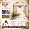 French Style Birdcage Garden Arbor, Heavy-Duty Metal Pergola Pavilion for Climbing Plants