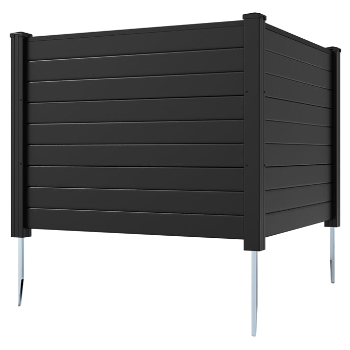 122cm x 95cm Air Conditioner Fence 2 Panels, Outdoor Privacy Fence with Metal Ground Stakes