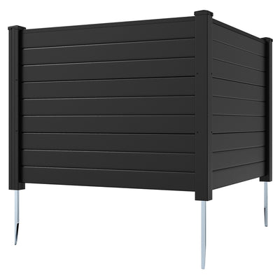 122cm x 95cm Air Conditioner Fence 2 Panels, Outdoor Privacy Fence with Metal Ground Stakes