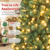 7 FT Pre-Lit Artificial Christmas Tree, 1188 Hinged Branch Tips