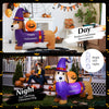 5FT Long Halloween Inflatable Dachshund, Blow Up Wiener Dog with Pumpkin & Witch Hat