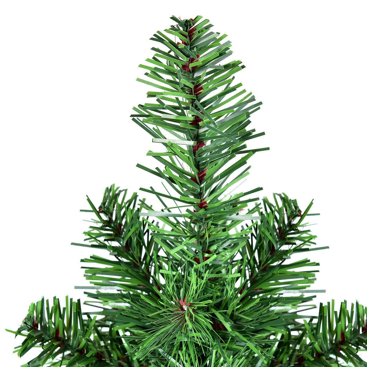 Lucktree Christmas Tree Tabletop Artificial PVC Green Spruce Tree in Burlap Base - LucktreeUS