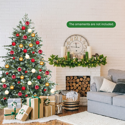 Lucktree Artificial Christmas Tree, Metal Stand, Wintry Indoor Decoration for Holiday Festival - LucktreeUS