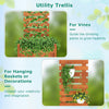 Lucktree Outdoor Wooden Raised Garden Bed with Trellis