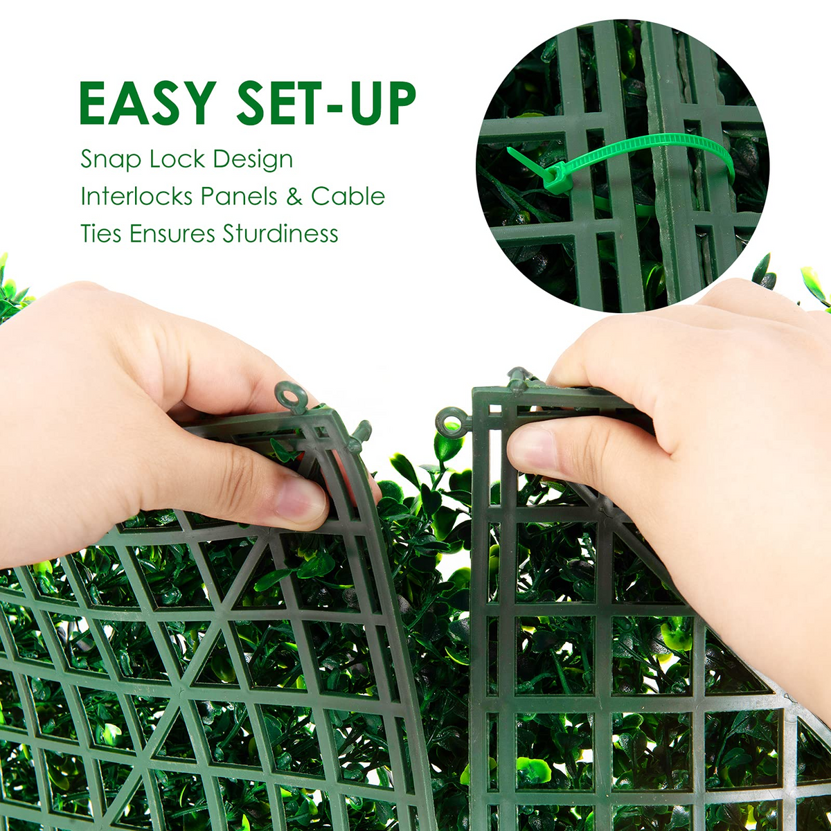 Lucktree 12PCS 20x20inch Artificial Boxwood Panels