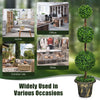 3 Ft /4 Ft Artificial Boxwood Topiary Tree, Fake Greenery Plants Ball Tree - LucktreeUS